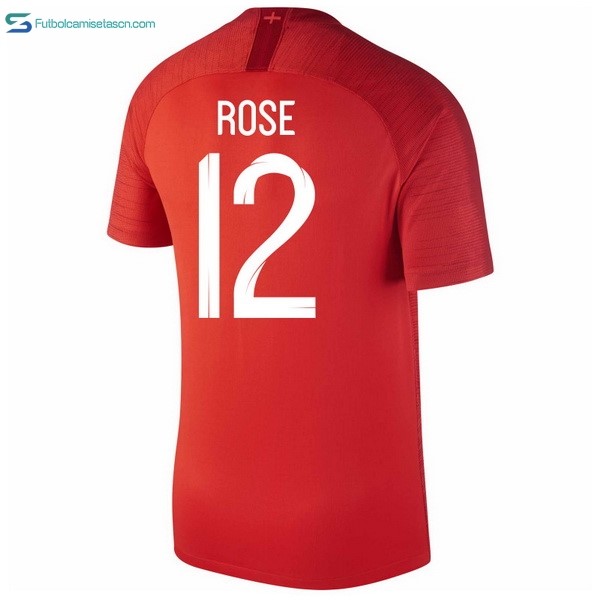 Camiseta Inglaterra 2ª Rose 2018 Rojo